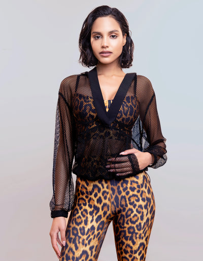 Mesh Pullover [Black]