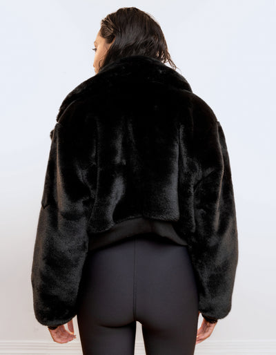 Fur Blazer Jacket [BLACK FUR]