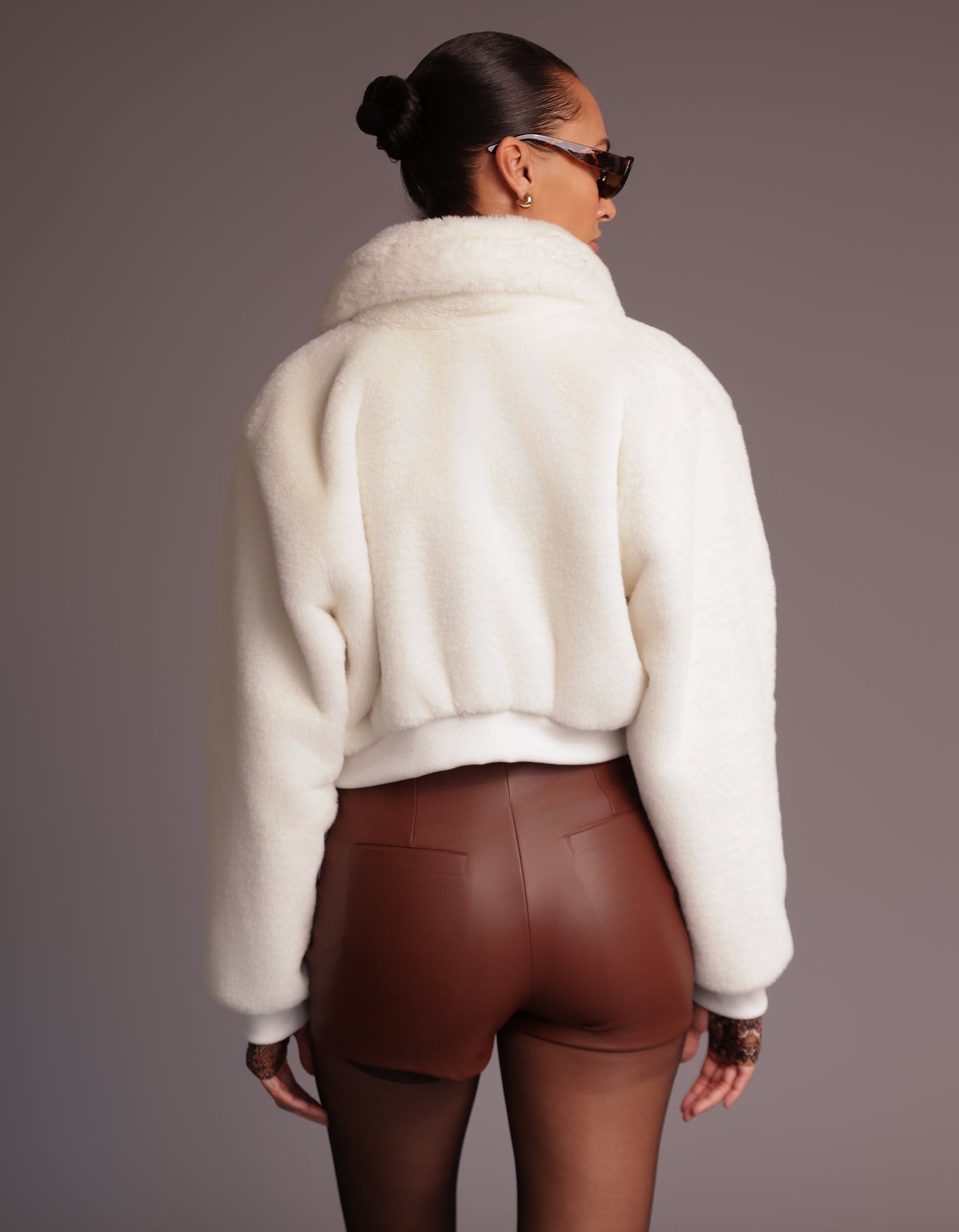 Fur Blazer Jacket [IVORY]