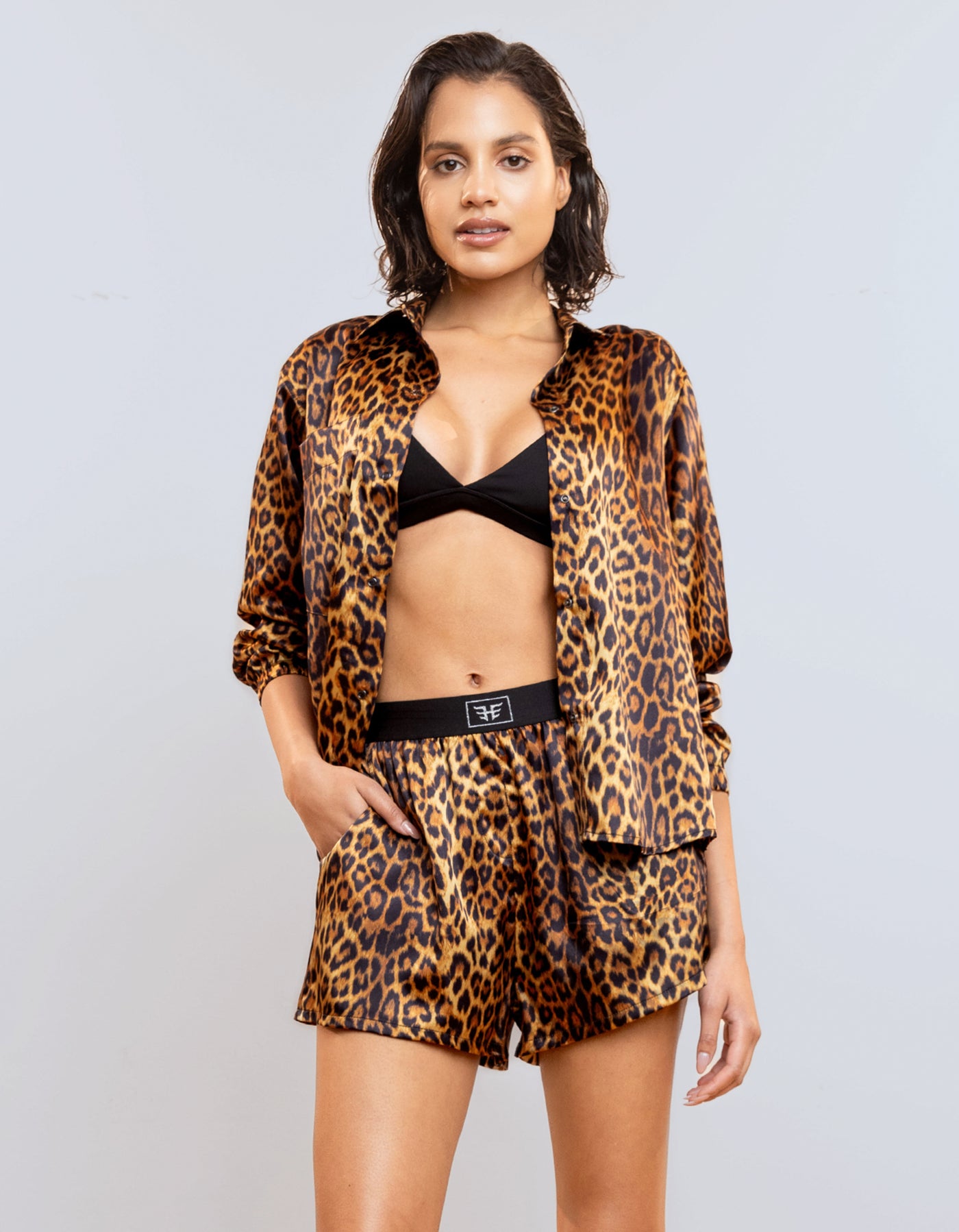 Satin Shirt [Cheetah]