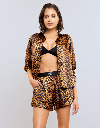 Satin Shirt [Cheetah]