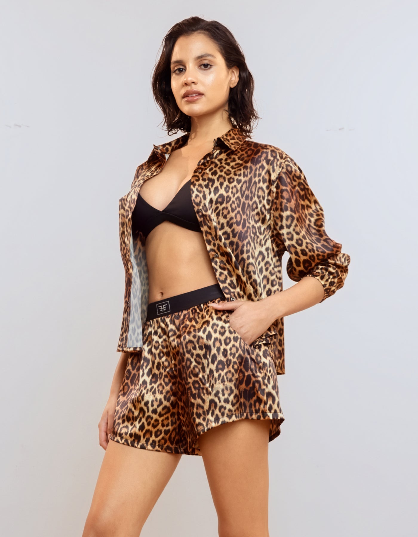Satin Shirt [Cheetah]