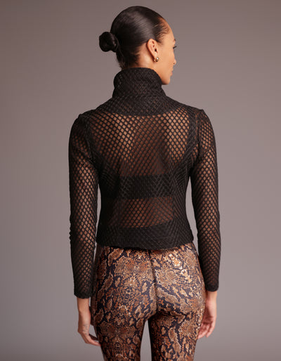 MESH BIKER JACKET [BLACK]