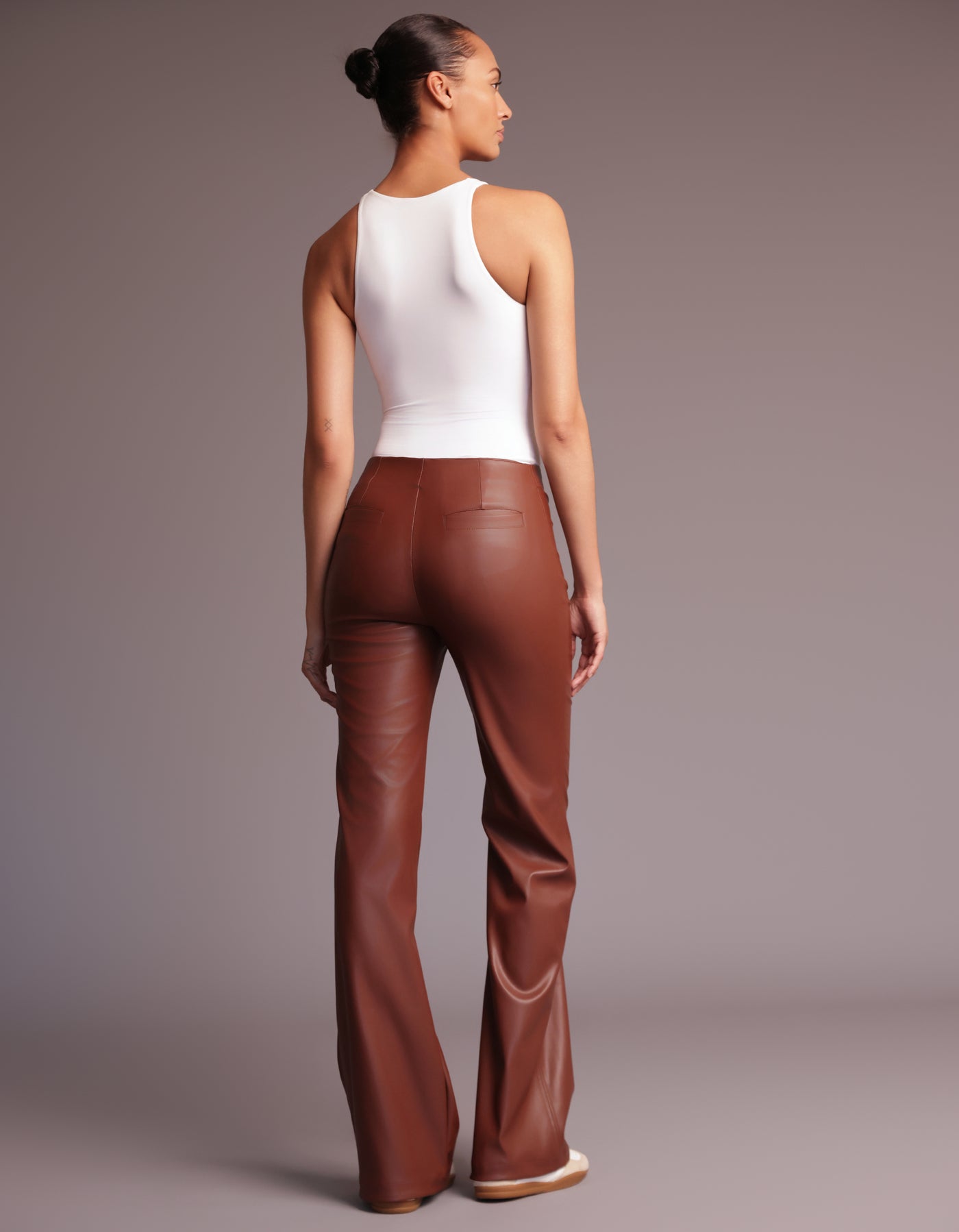 AIMEE LEATHER PANTS [Mocha]