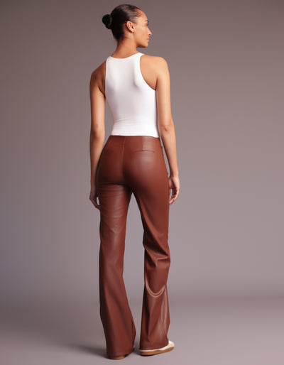 AIMEE LEATHER PANTS [Mocha]